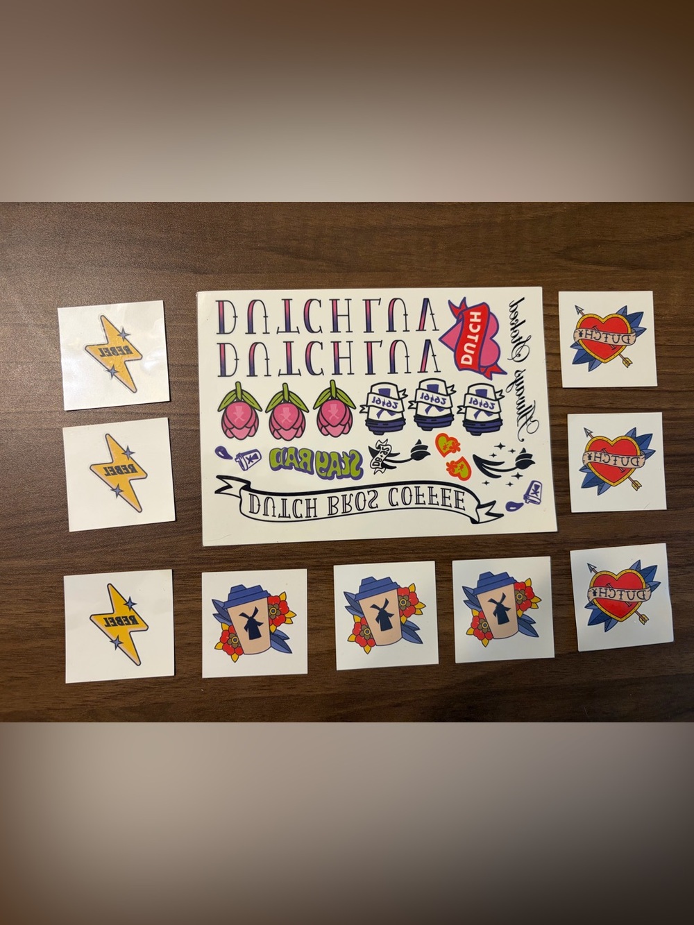 Dutch Bros Temp Tattoos